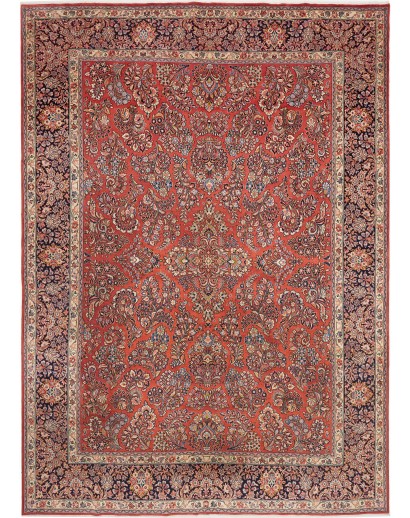 Tappeto Sarough Persia rosso grigio 283x398