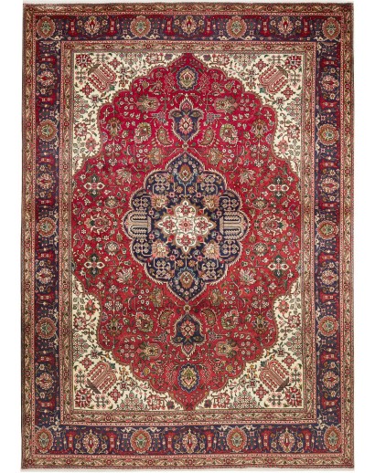 Tappeto Tabriz Persia marrone giallo 250x350