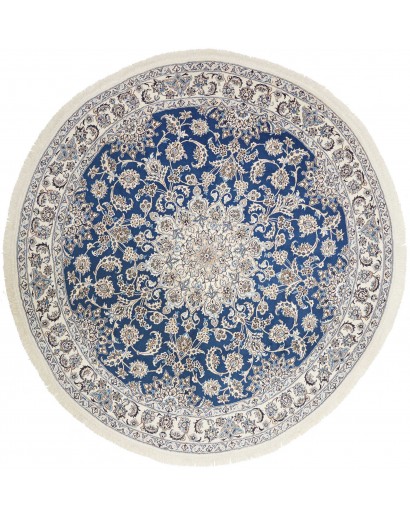 Tappeto Nain Kashmar Persia bianco grigio 283x293