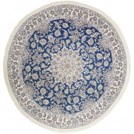 Tappeto Nain Kashmar Persia bianco grigio 283x293