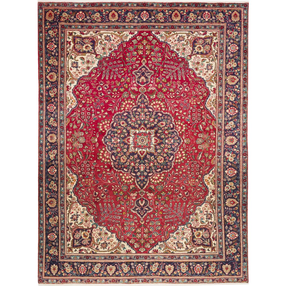 Tappeto Tabriz Persia marrone giallo 245x330 Tappeto Tabriz Persia marrone giallo 245x330