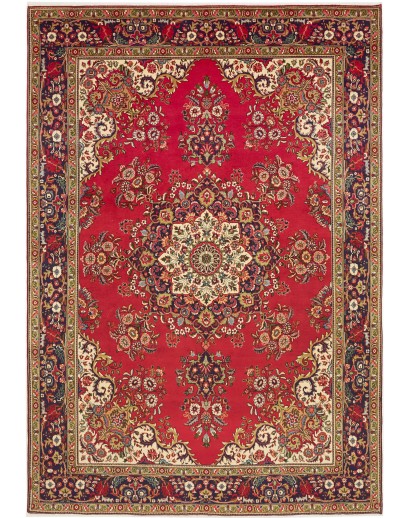 Tappeto Tabriz Persia marrone giallo 240x348