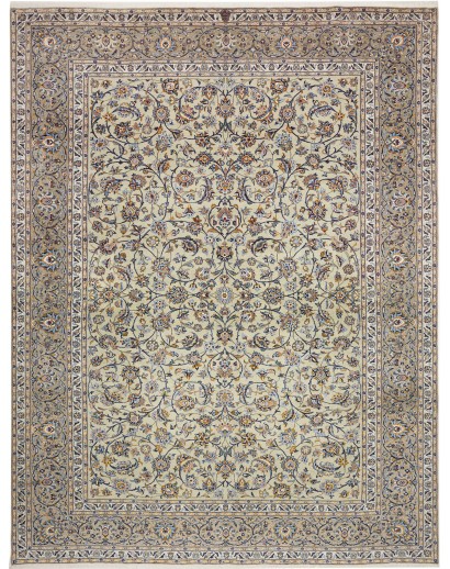 Tappeto Kashan Persia azzurro beige 302x397