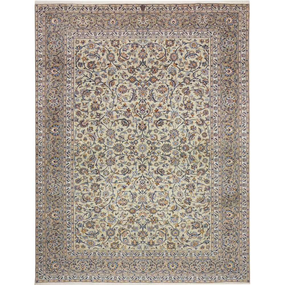 Tappeto Kashan Persia azzurro beige 302x397 Tappeto Kashan Persia azzurro beige 302x397