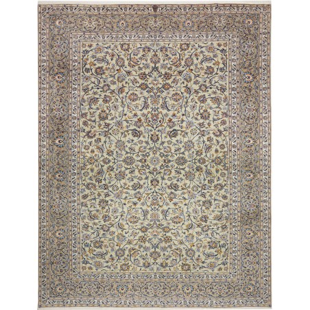 Tappeto Kashan Persia azzurro beige 302x397