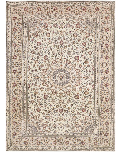 Tappeto Kashan Persia bianco grigio 250x345
