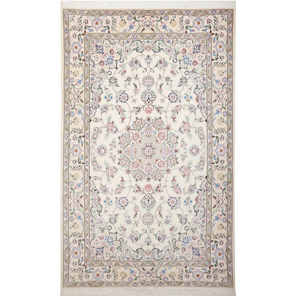 Tappeto Nain 9La Persia bianco verde 157x254