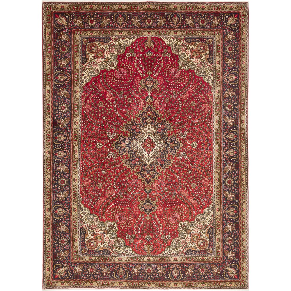 Tappeto Tabriz Persia marrone giallo 245x343 Tappeto Tabriz Persia marrone giallo 245x343