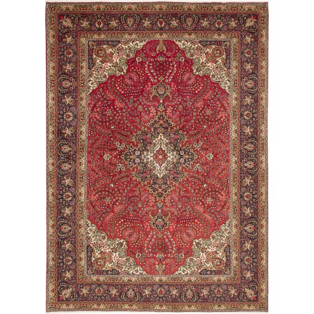 Tappeto Tabriz Persia marrone giallo 245x343