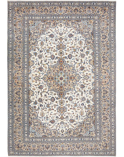 Tappeto Kashan Persia beige grigio 250x353