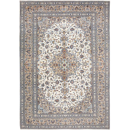 Tappeto Kashan Persia beige grigio 250x353