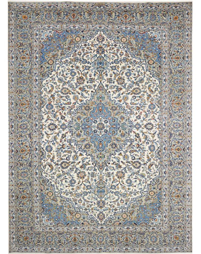 Tappeto Kashan Persia beige grigio 281x386