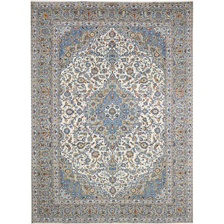 Tappeto Kashan Persia beige grigio 281x386