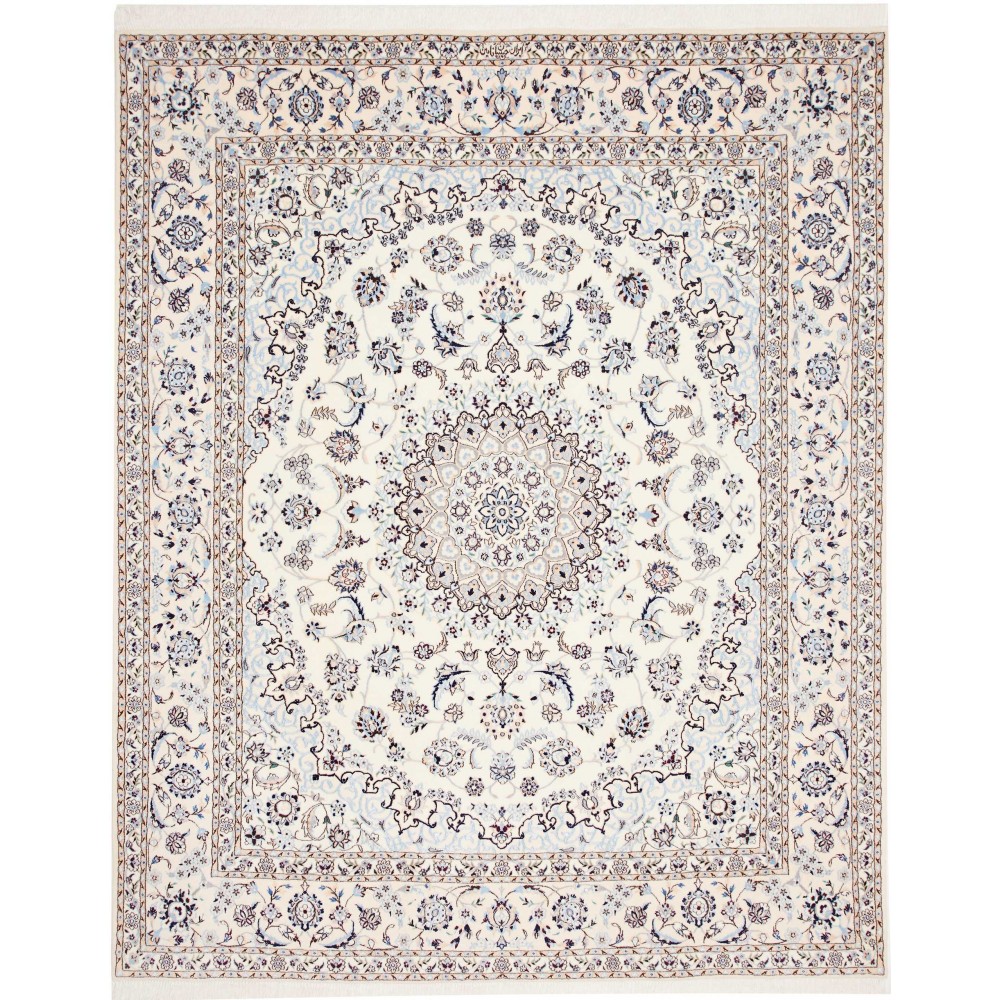 Tappeto Nain 6La Persia bianco grigio 207x260 Tappeto Nain 6La Persia bianco grigio 207x260