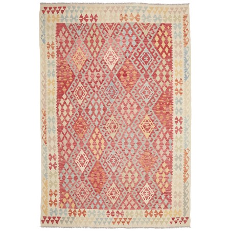 Tappeto Kilim Afghanistan marrone rosso 205x299