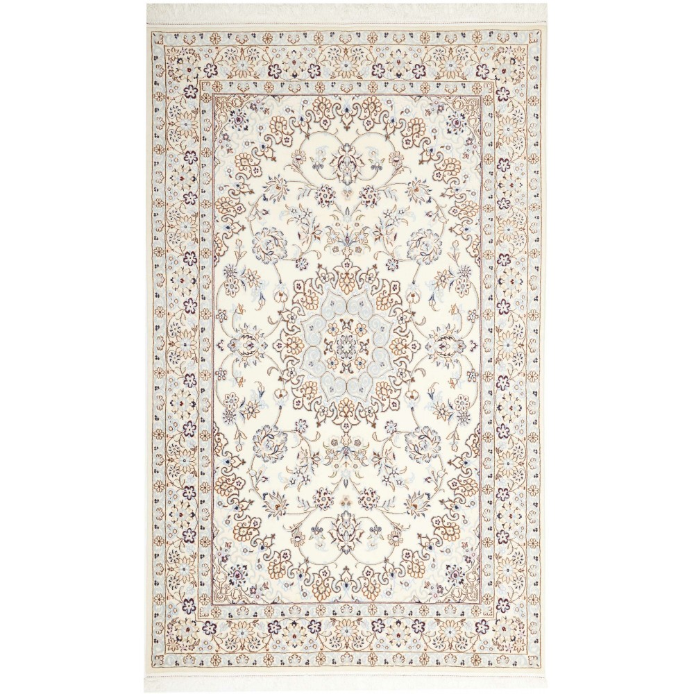 Tappeto Nain 9La Persia bianco azzurro 128x208 Tappeto Nain 9La Persia bianco azzurro 128x208