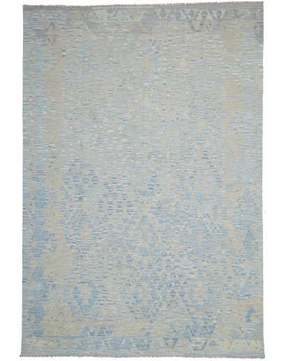 Tappeto Kilim Afghanistan azzurro beige 205x303