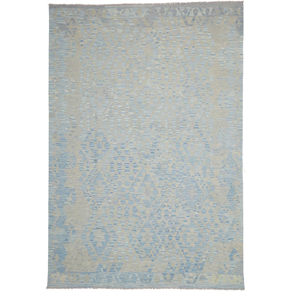 Tappeto Kilim Afghanistan azzurro beige 205x303