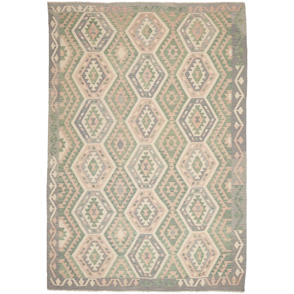 Tappeto Kilim Afghanistan marrone giallo 209x299