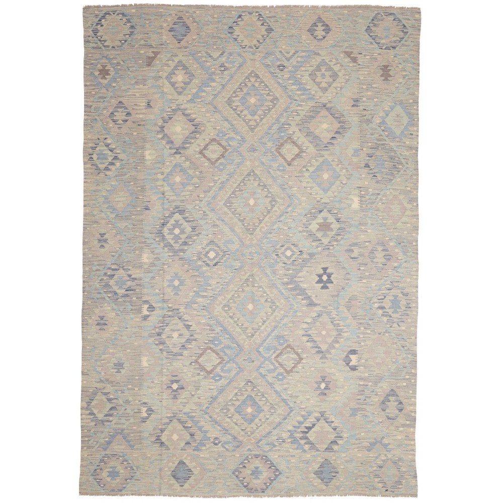 Tappeto Kilim Afghanistan azzurro 201x293 Tappeto Kilim Afghanistan azzurro 201x293
