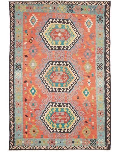 Tappeto Kilim Afghanistan marrone grigio 208x308