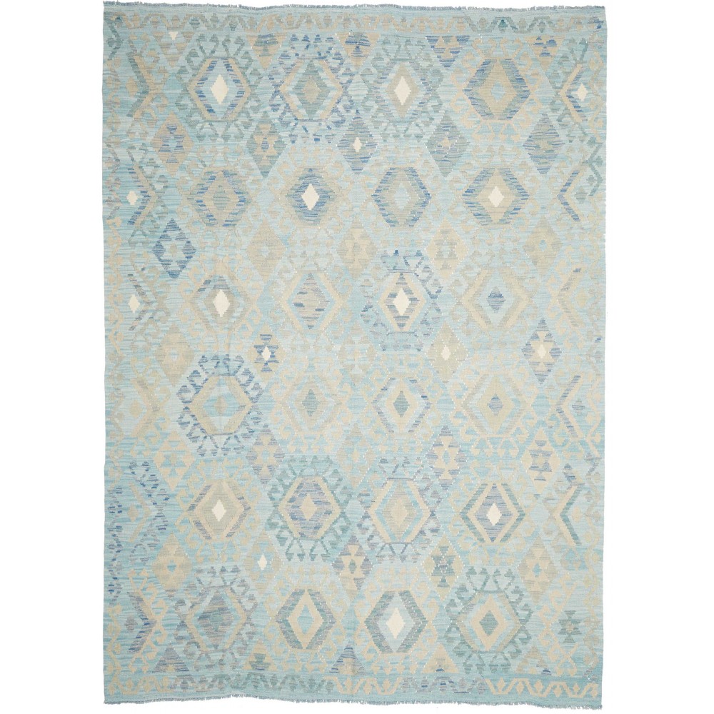 Tappeto Kilim Afghanistan beige azzurro 217x297