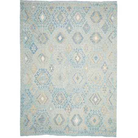 Tappeto Kilim Afghanistan beige azzurro 217x297