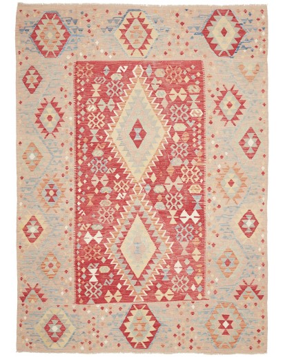 Tappeto Kilim Afghanistan marrone beige 206x282