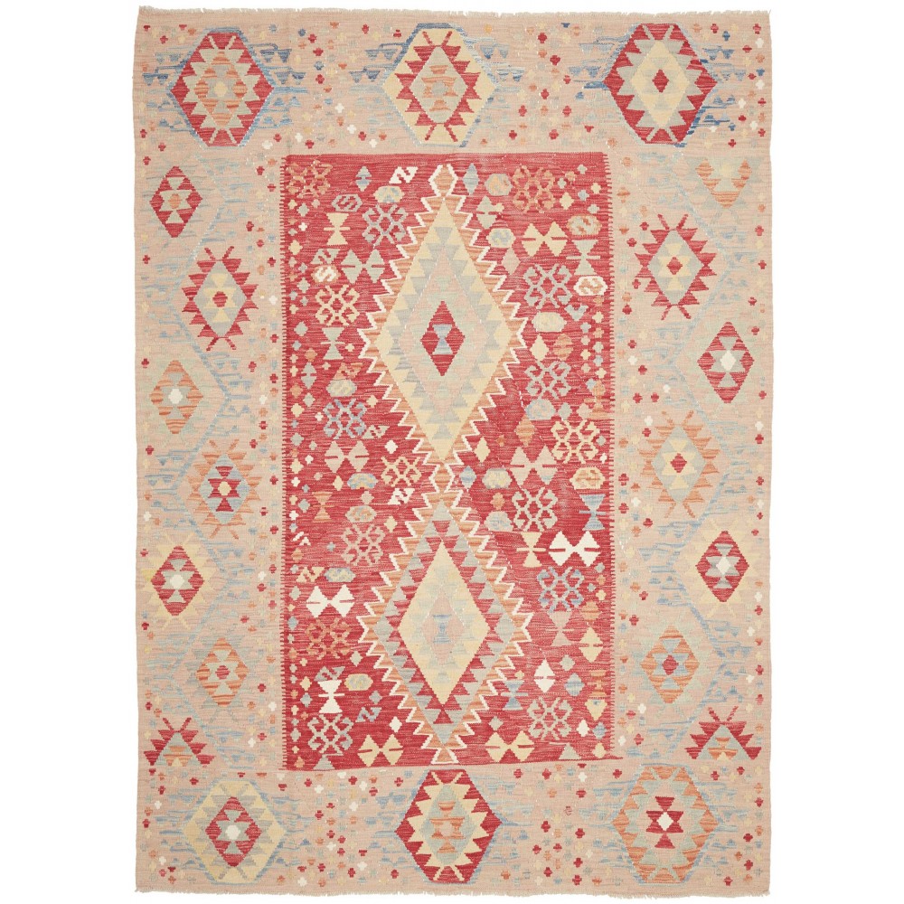 Tappeto Kilim Afghanistan marrone beige 206x282