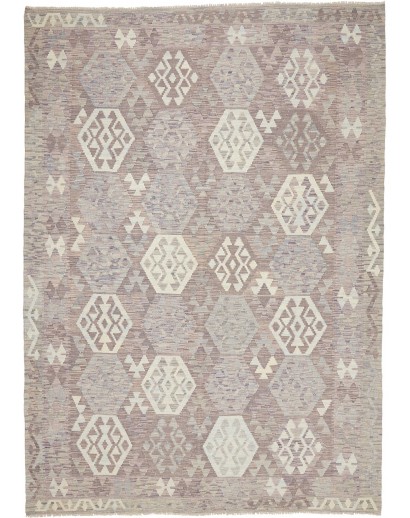 Tappeto Kilim Afghanistan beige bianco 206x290