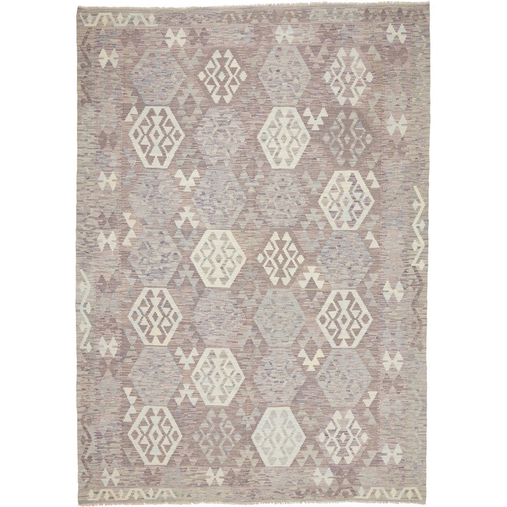 Tappeto Kilim Afghanistan beige bianco 206x290
