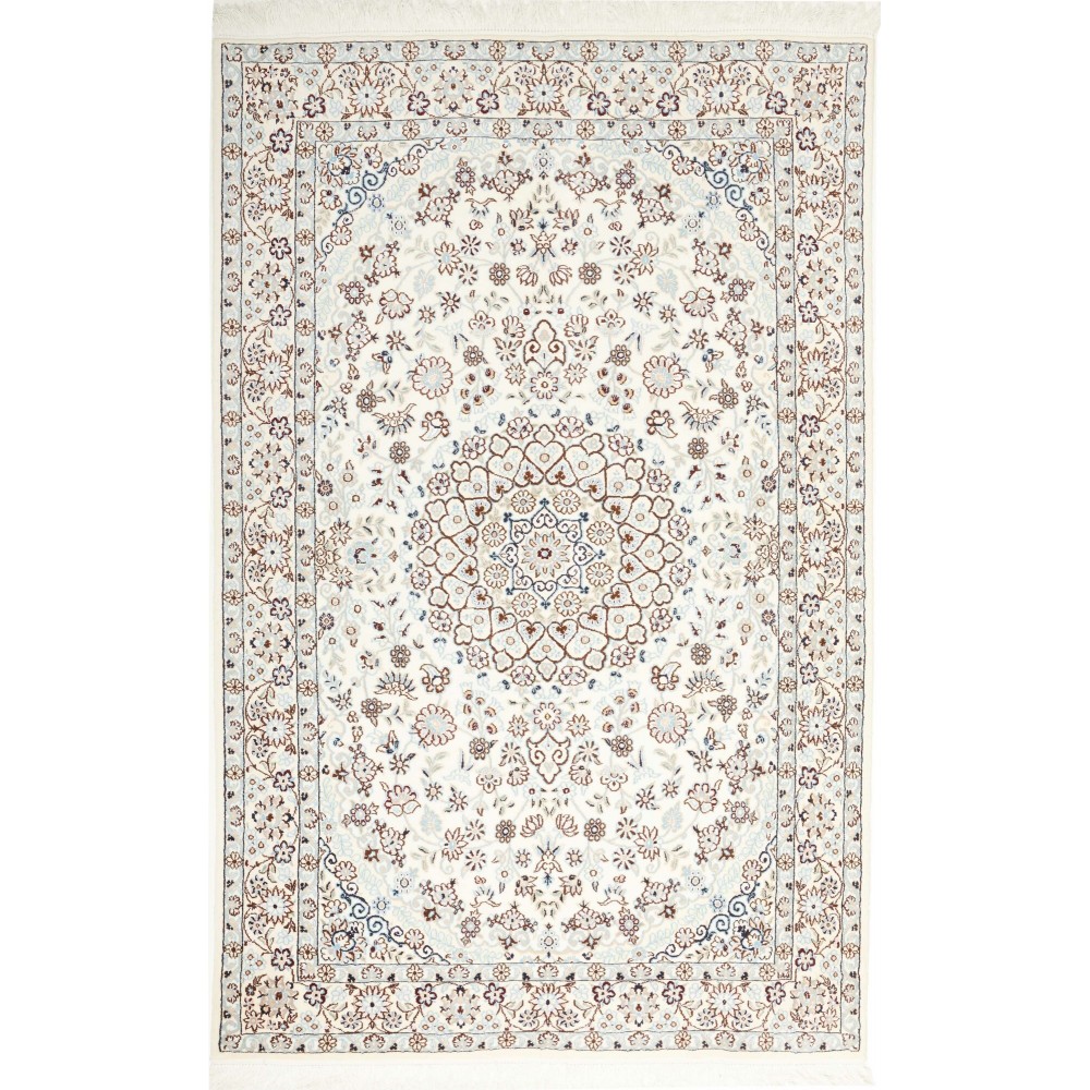 Tappeto Nain 9La Persia beige azzurro 130x205 Tappeto Nain 9La Persia beige azzurro 130x205