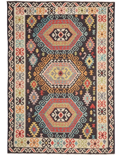 Tappeto Kilim Afghanistan marrone 209x293