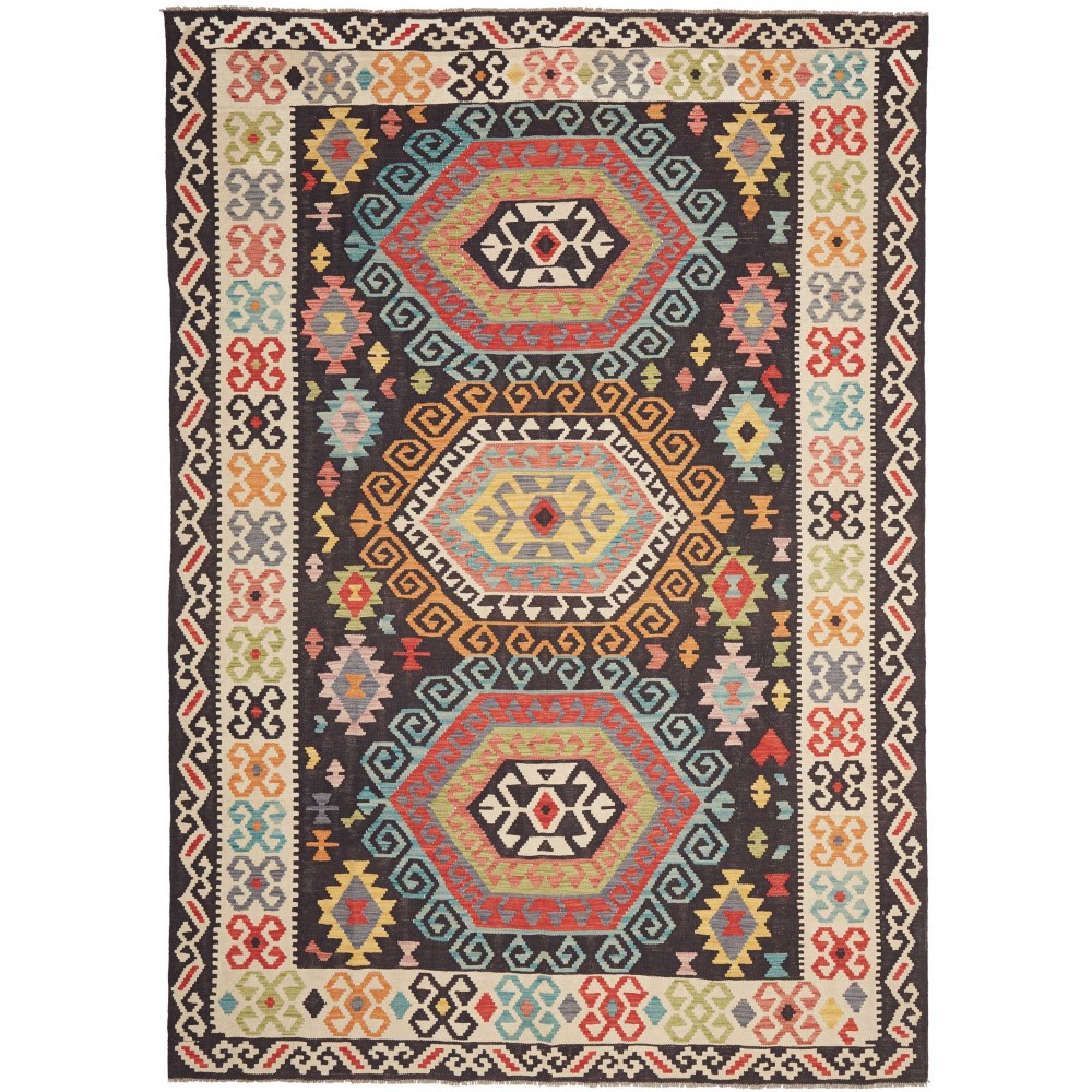 Tappeto Kilim Afghanistan marrone 209x293