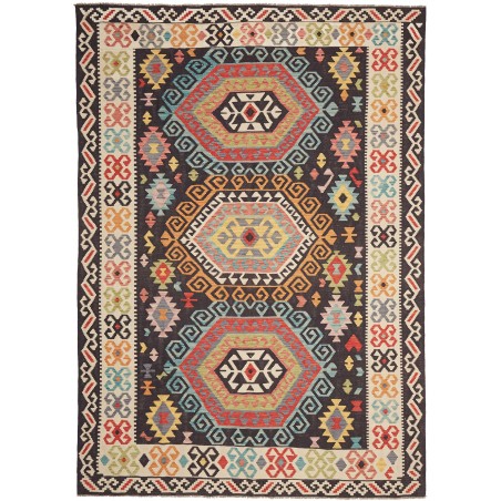 Tappeto Kilim Afghanistan marrone 209x293