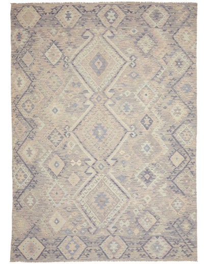 Tappeto Kilim Afghanistan azzurro bianco 211x294