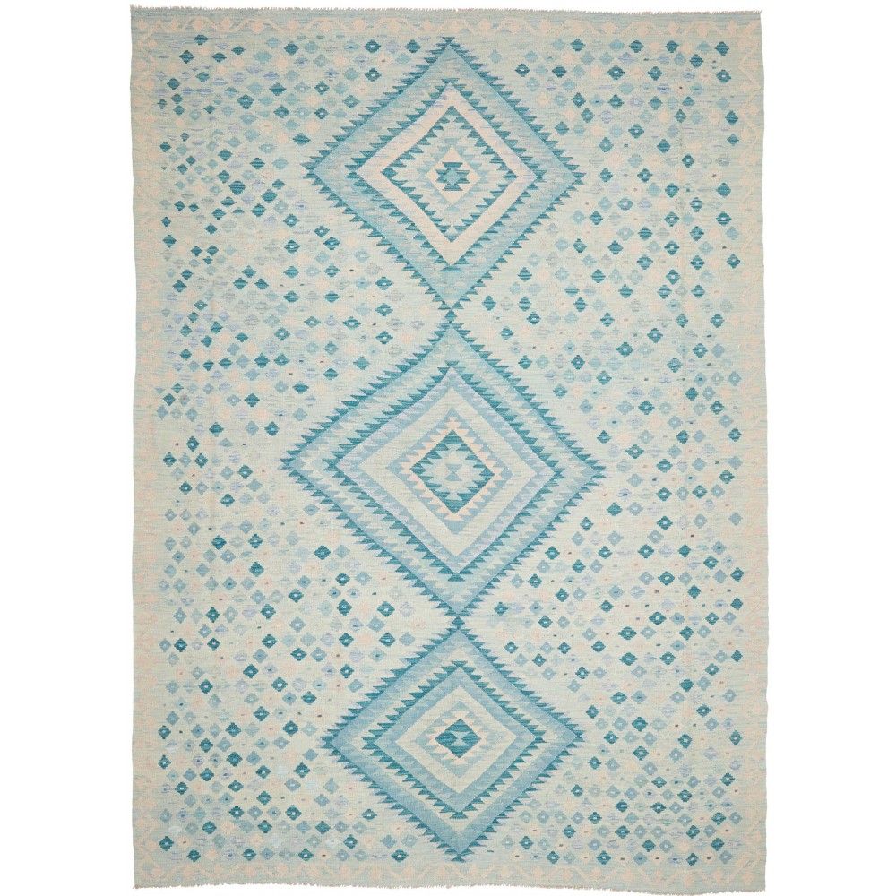 Tappeto Kilim Afghanistan beige grigio 249x353 Tappeto Kilim Afghanistan beige grigio 249x353
