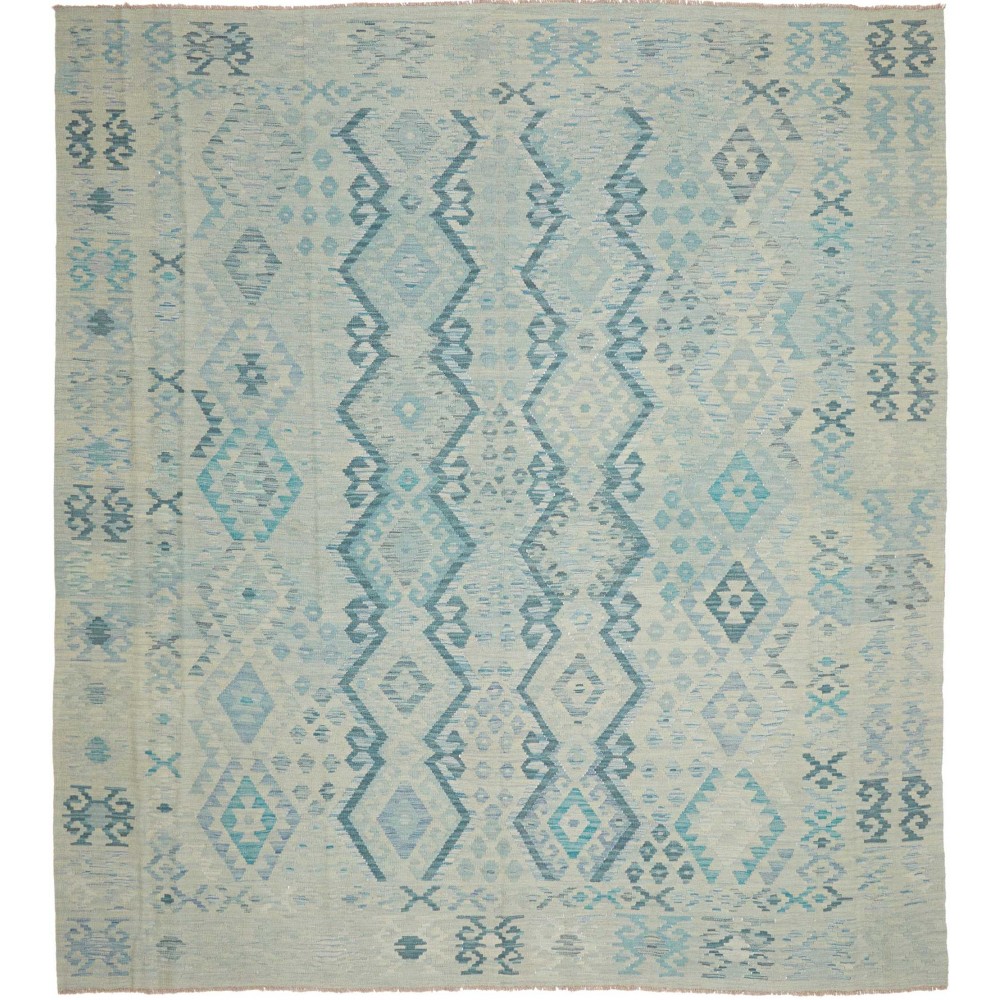 Tappeto Kilim Afghanistan azzurro 263x289 Tappeto Kilim Afghanistan azzurro 263x289