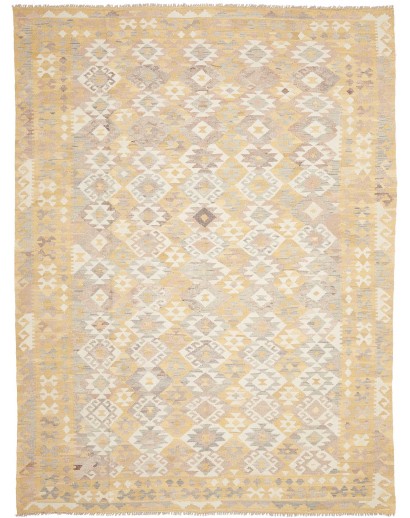 Tappeto Kilim Afghanistan giallo marrone 220x297