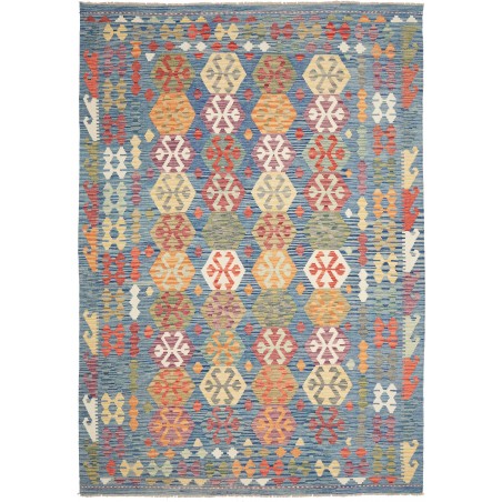 Tappeto Kilim Afghanistan marrone grigio 206x298
