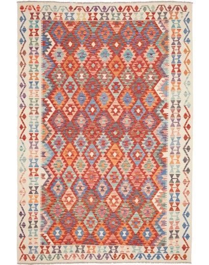 Tappeto Kilim Afghanistan marrone rosso 204x300