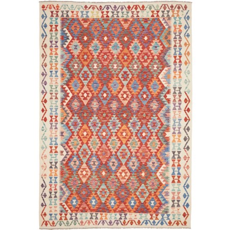 Tappeto Kilim Afghanistan marrone rosso 204x300