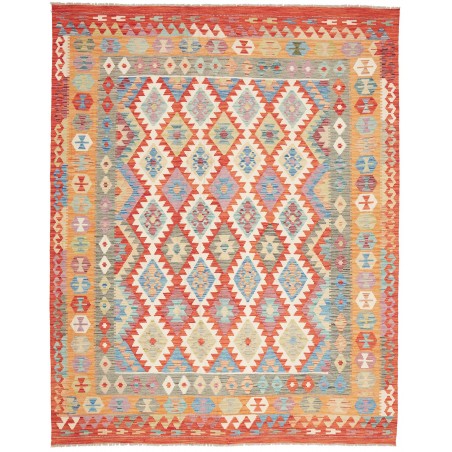 Tappeto Kilim Afghanistan marrone azzurro 203x256