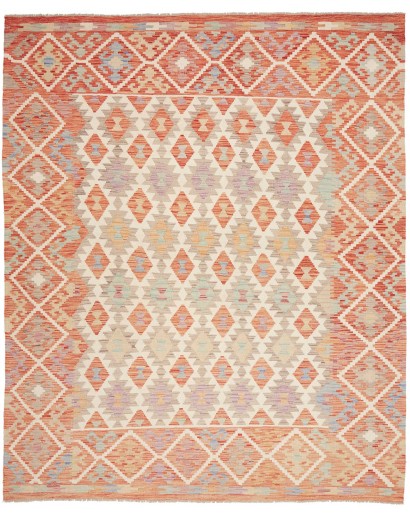 Tappeto Kilim Afghanistan marrone rosso 208x257