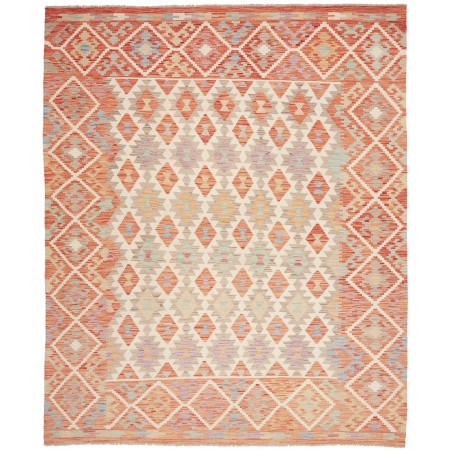 Tappeto Kilim Afghanistan marrone rosso 208x257