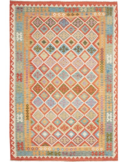 Tappeto Kilim Afghanistan marrone 205x298