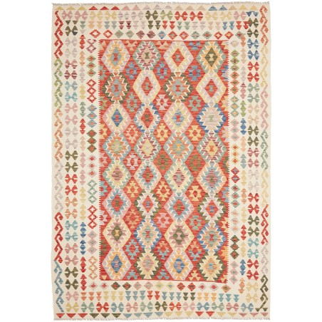 Tappeto Kilim Afghanistan giallo marrone 208x291