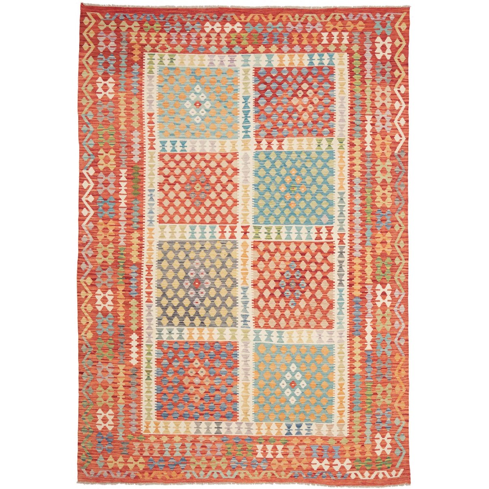 Tappeto Kilim Afghanistan marrone 208x298 Tappeto Kilim Afghanistan marrone 208x298