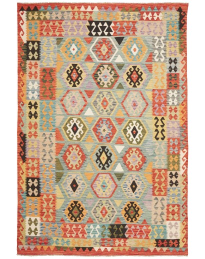 Tappeto Kilim Afghanistan marrone 209x315