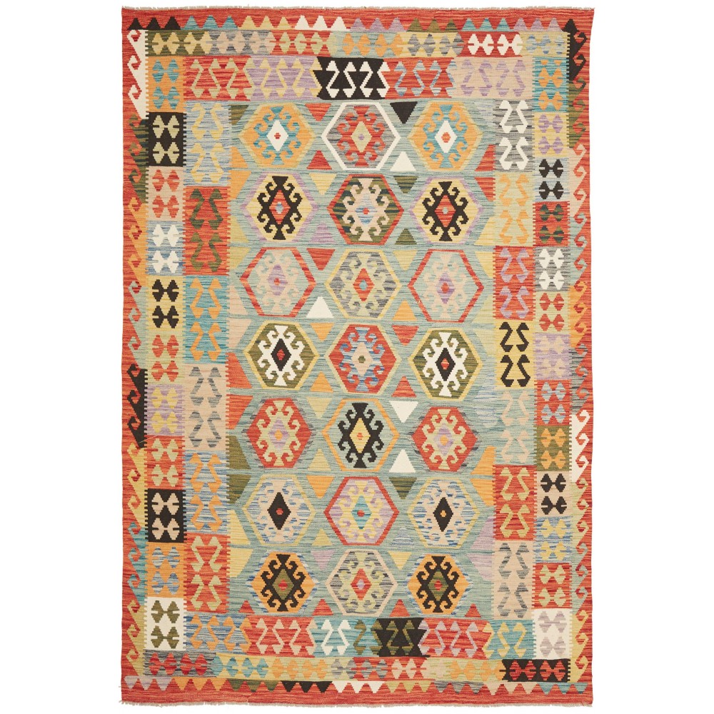 Tappeto Kilim Afghanistan marrone 209x315 Tappeto Kilim Afghanistan marrone 209x315